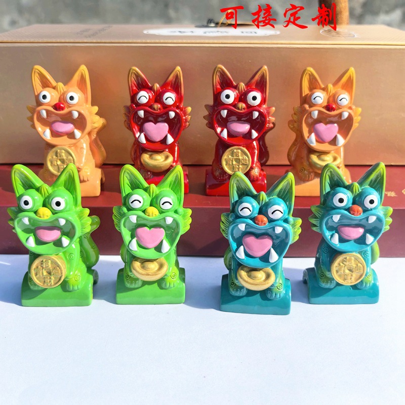 云南吉祥瓦猫冰箱贴树脂摆件立体冰箱贴文创旅游纪念礼品创意装饰