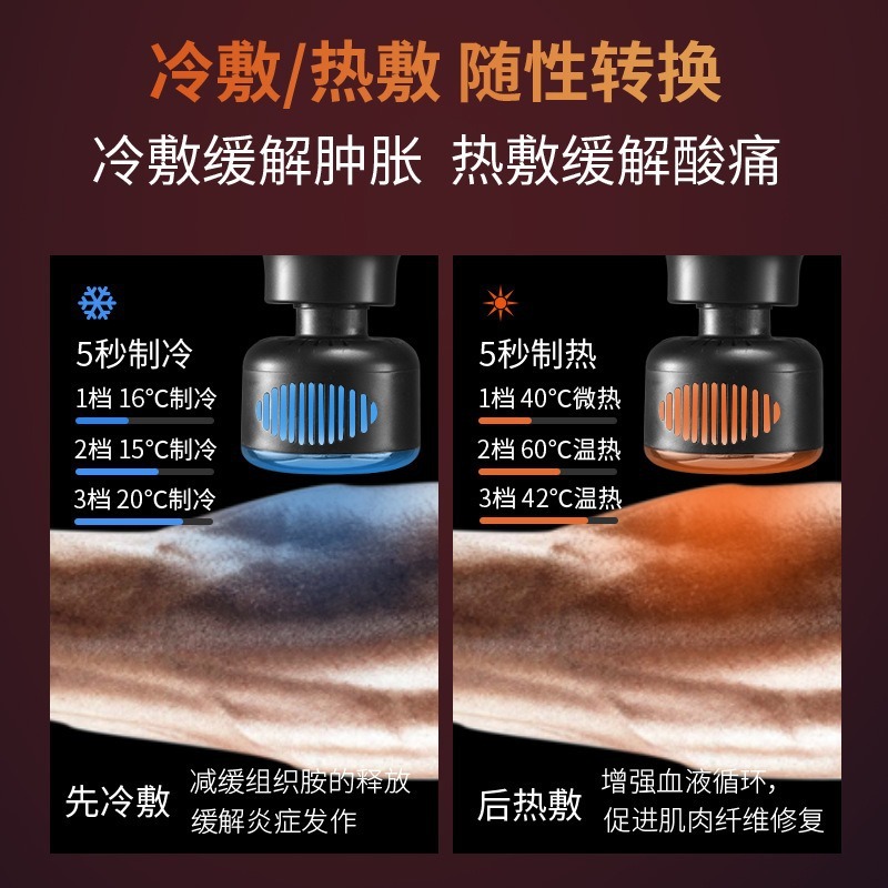 专业级冷热敷筋膜枪多档位深层放松舒缓肌肉按摩器肩颈腰腿按摩仪|undefined