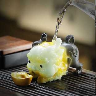 ✅ Color-Changing Tea Pet Ornaments, Holding Wealth, Pixiu, Creative Tea Table, Tea Tray, Tea Set Accessories