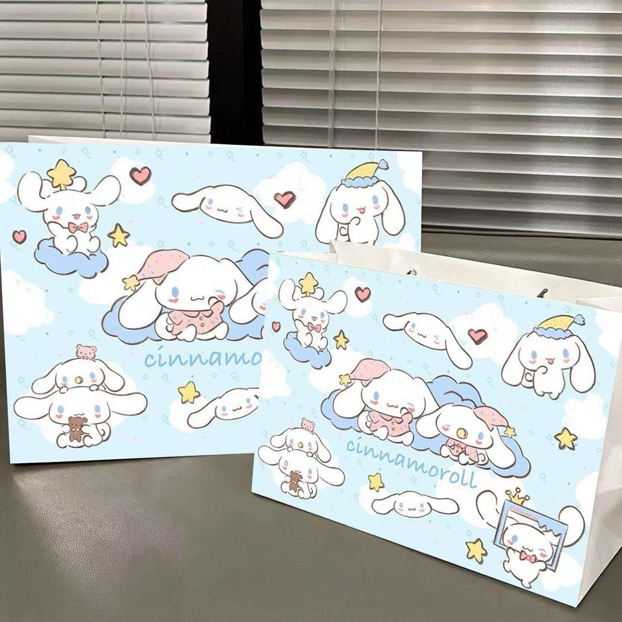 云朵玉桂狗三丽鸥系列礼品袋动漫卡通外出大容量可爱卡纸手提包装