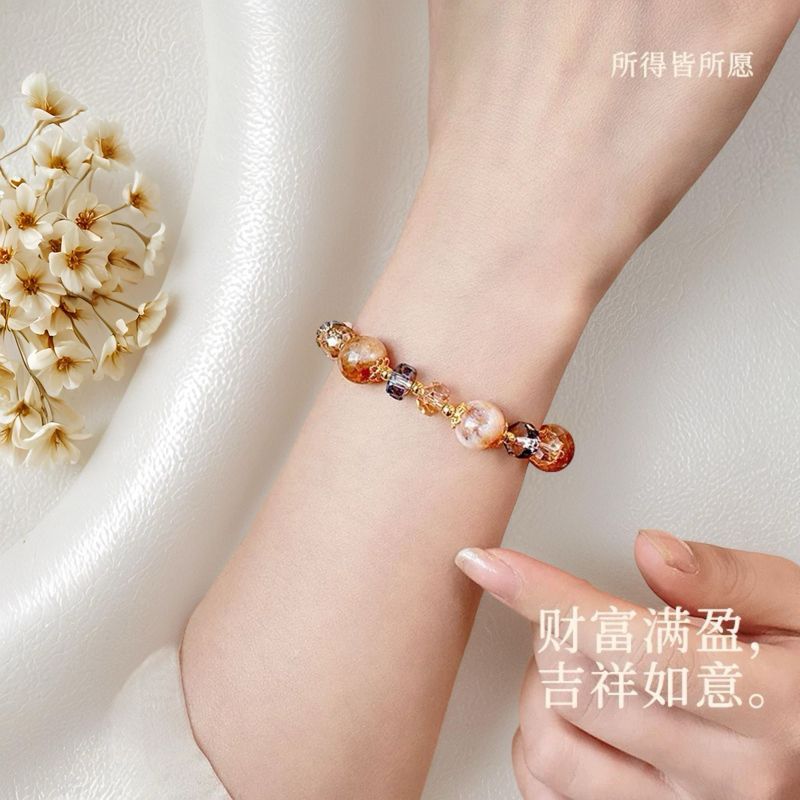 风禾黄塔晶串珠水晶手链女高级感轻奢小众精致手饰品2025新款手串|undefined