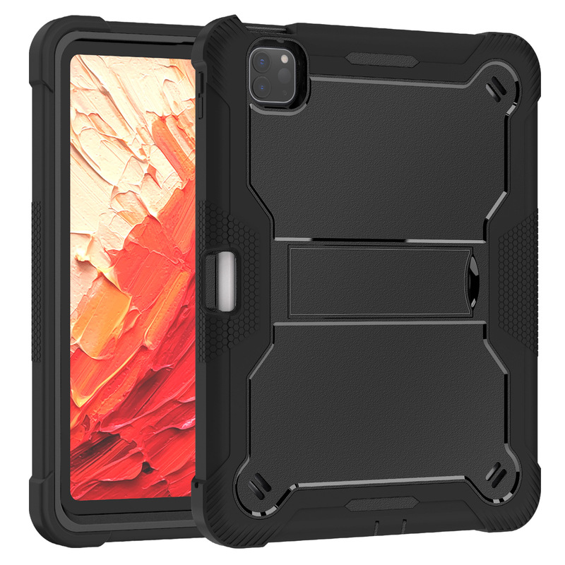 For 2024ipad pro11 protective cover pro13 silicone three-in-one Air13PC bracket anti-fall shell 10.9 For 2024ipad pro11 protective cover pro13 silicone three-in-one Air13PC bracket anti-fall shell 10.9