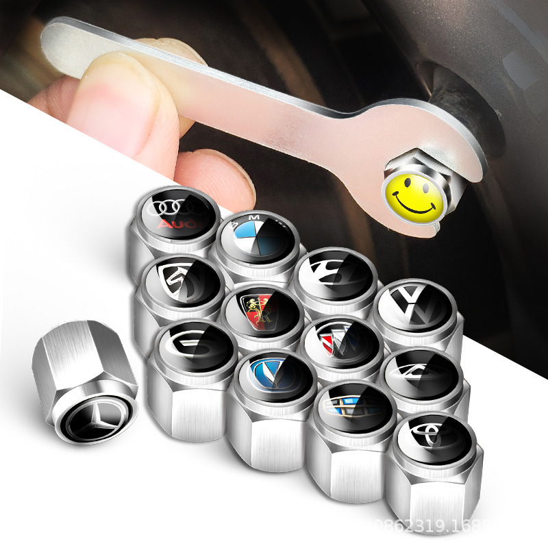 Anti-Theft Metal Tire Valve Cap Car Valve Cap Car Tire Anti-Leak Valve Core Cover Valve