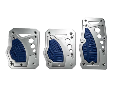 car modification accessories, customizable for – Dekorativ pedal başlıqları - blue-manual-transmission-car-accelerator-and-brake-pedals