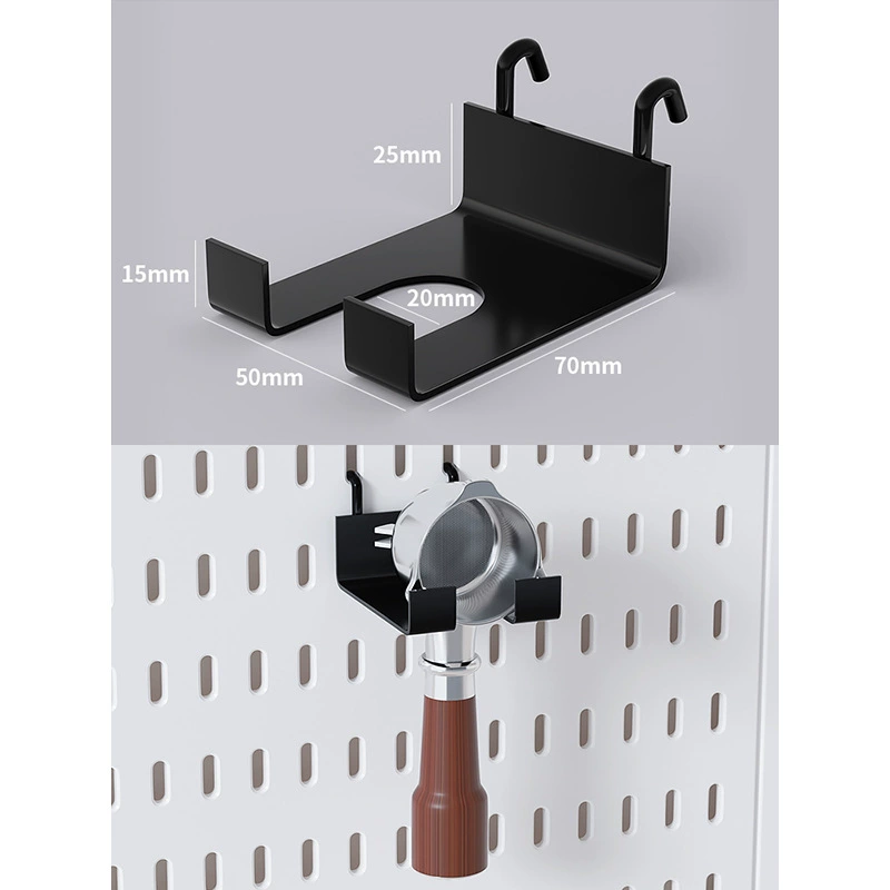 Perforated pegboard kitchen wall panel, modular thickened panels with accessories, white/black