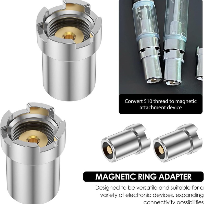 Factory Direct Sales Amazon Hot Selling Cbd Magnetic Adapter 510 Universal Adapter Gold Hole Electrode Factory Direct Sales Amazon Hot Selling Cbd Magnetic Adapter 510 Universal Adapter Gold Hole Electrode