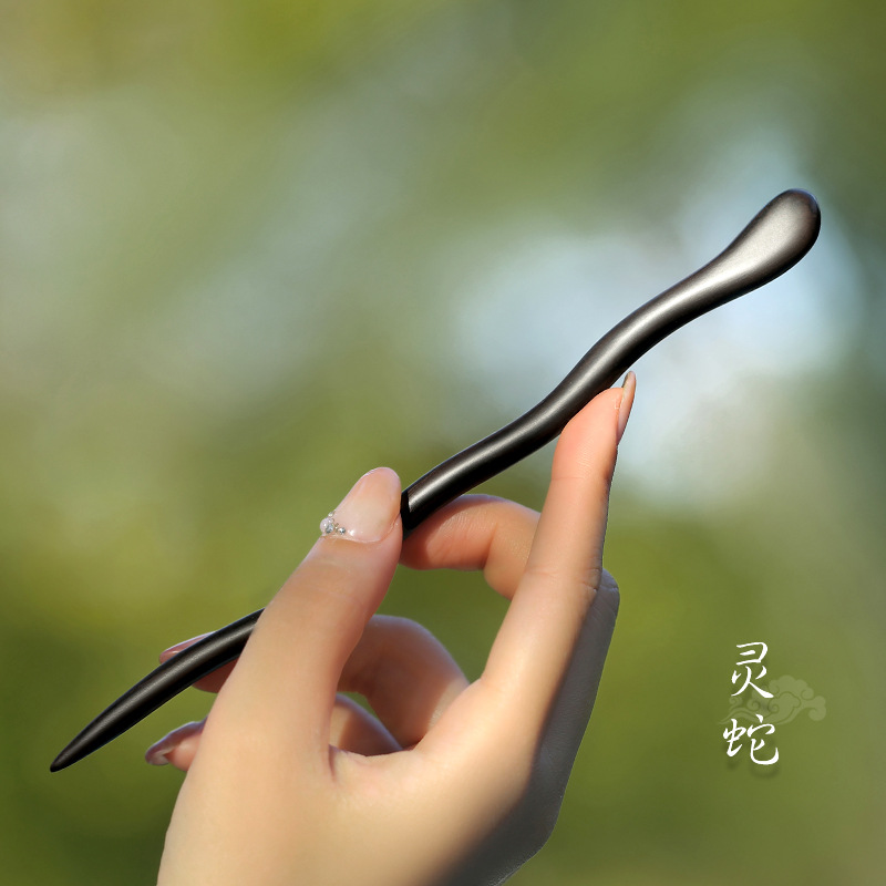 Xiangyun horquilla estilo antiguo simple diario de alto grado updo horquilla de madera nuevo estilo chino accesorios para el cabello palillos de ébano al por mayor