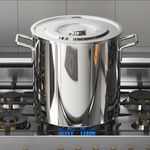 304不锈钢桶汤桶加厚商用带盖卤锅熬汤锅家用圆水桶家用米桶油桶