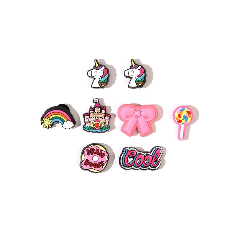 Cartoon footwear buckle, shoes, three dimensional removable cute brand accessory for beloved