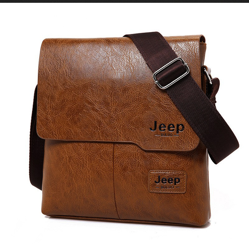 Bolso de Hombro Cruzado para Hombre de Piel PU Impermeable para Uso Diario