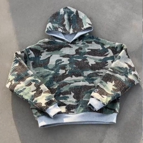 Sweat-shirt réversible camouflage à manches longues pour homme, style américain, pull à capuche rétro streetwear_voghion.com