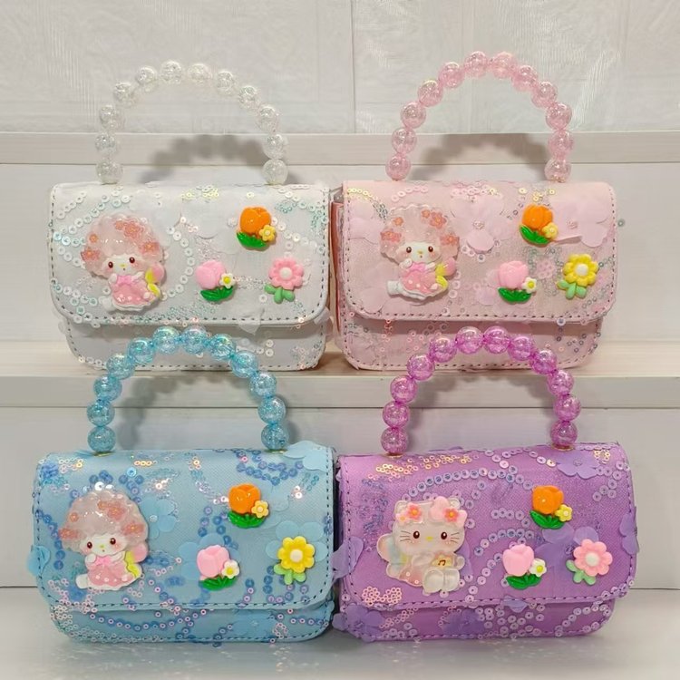 Bolsas infantiles lindas princesas de dibujos animados bolsas de mano niñas extranjeras bolsas de hombro para niños accesorios de cambio