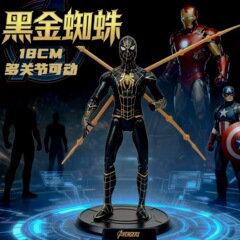 复仇者无限战争英雄蜘蛛侠联盟手办可发光关节可动人偶模型玩具批