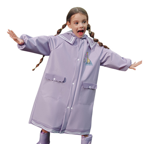 Lemonkid lemon baby children's raincoat primary school student poncho hiking waterproof coat children EVA raincoat wholesale