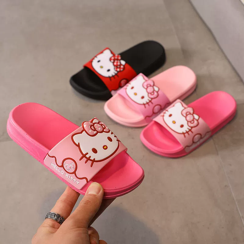Шлёпанцы (Hello Kitty) летние нескользящие с мягкой подошвой, для всей семьи, 16–24,5 см