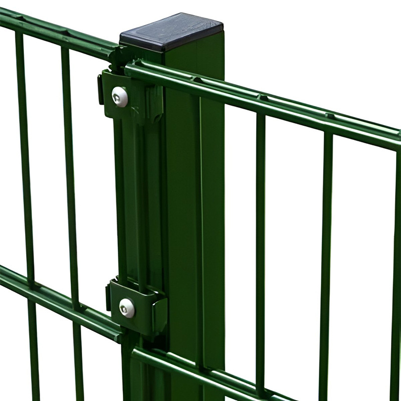 868 Red de valla de alambre de doble abrazadera Tubería de acero galvanizado Base de investigación científica Parque ecológico Red de protección de aislamiento de alambre 868 Barandilla