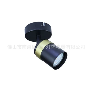 GU10射灯1头哑黑灯杯搭配金色可旋转折叠亚马逊跨境专供源头工厂