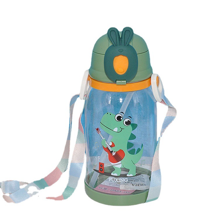 Jinshi hervidor de agua para bebés con mango con correa taza de agua taza de paja taza de agua taza portátil para estudiantes taza de agua para deportes al aire libre