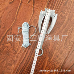 Metal Small Contraction Three-Prong Anchor Hook with Barbed Anchor Fish Hook Fishing Gear Outdoor Mountaineering Climbing Hook