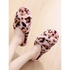 跨境Women's Leopard Print Criss Cross Design Slippers Casual