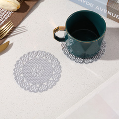 防燙隔熱防塵水杯墊同心圓鏤空杯墊圓形防滑耐高溫杯具墊子批發