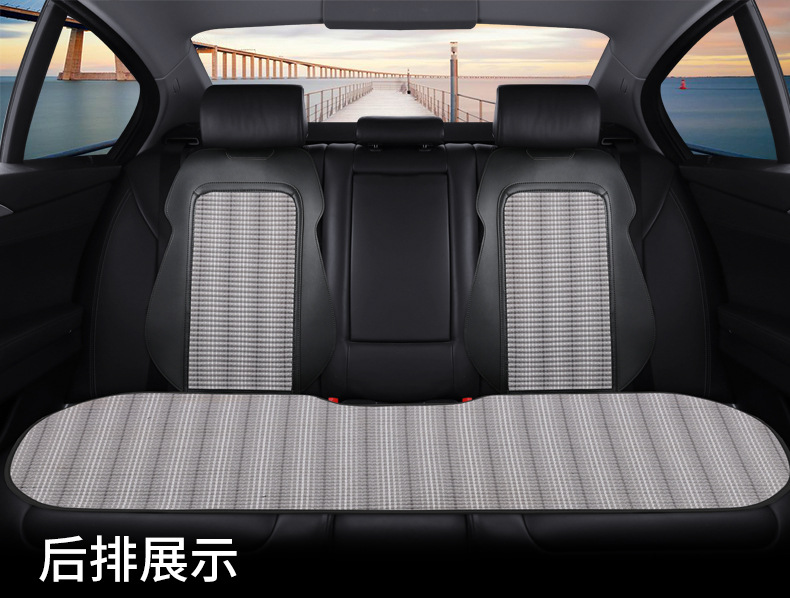 Car Seat Cushion, All-Season Saddle Cushion, Universal Perforated Trendy Health-Preserving Half-Pack Linen High-End Car Seat Cushion, Non-Slip