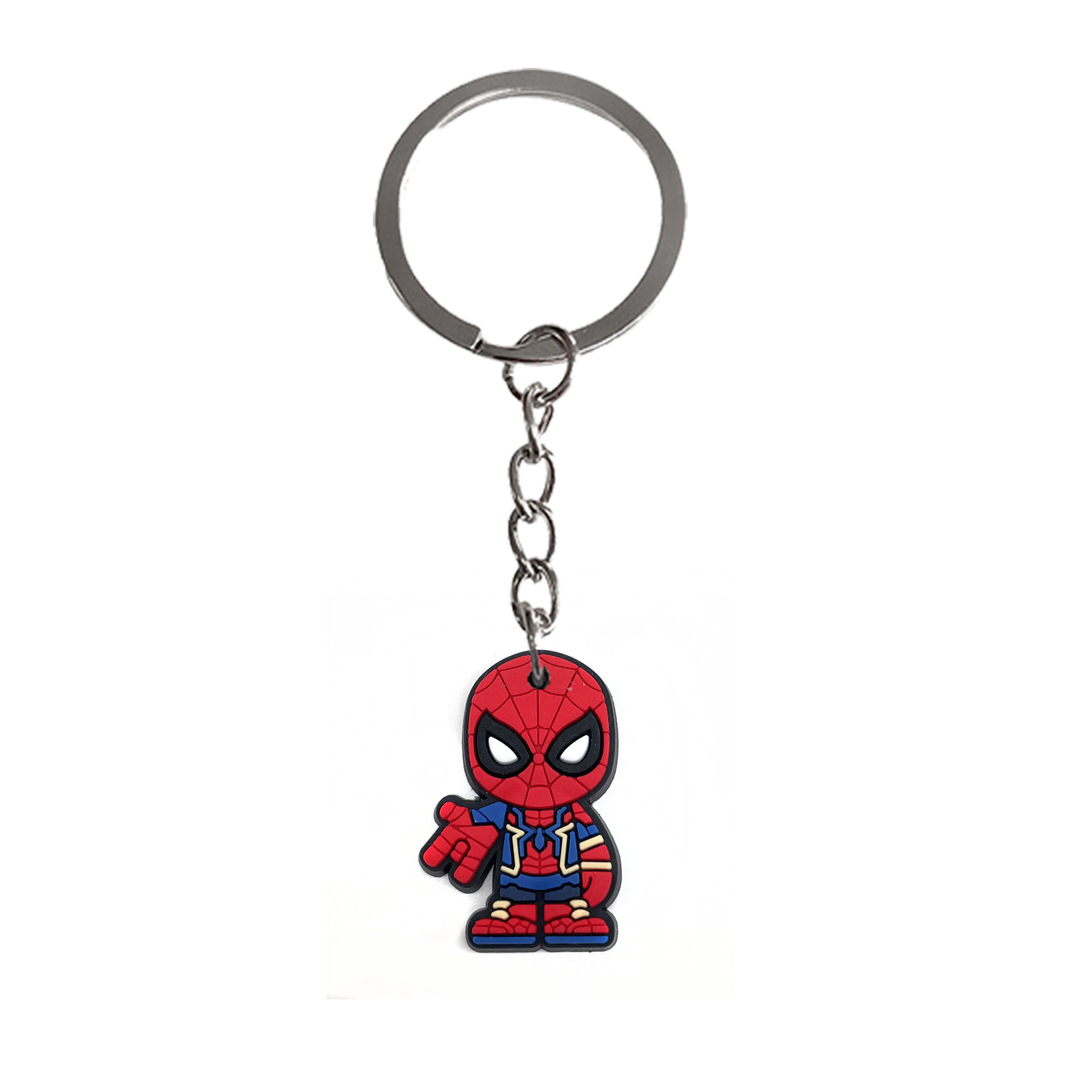Spider-Man llavero adornos PVC de goma suave llavero accesorios DIY llavero pequeño regalo llavero colgante