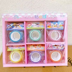 子供用カラフルな粘着ボール減圧テープ手作り DIY ボールテープ漫画 24 個学生売店