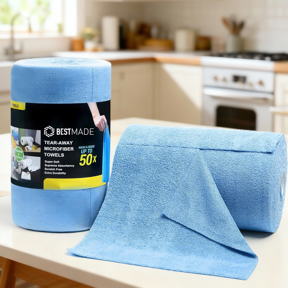 Toalla de toalla de fibra ultrafina para la cocina con absorción de agua no fácil de caer.