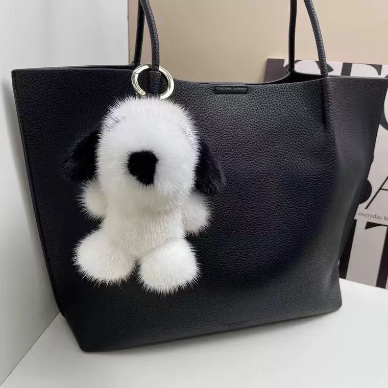Inventario al por mayor transfronterizo lindo perro colgante bolsas colgantes adornos lindos peluche pieles muñecas colgantes llaveros