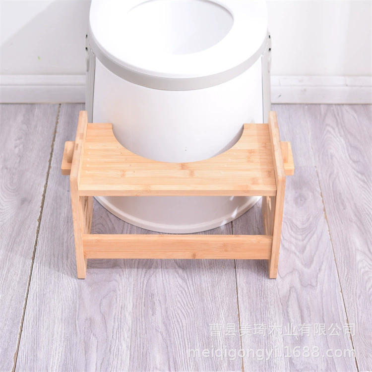 Модернизированная Регулируемая подставка для ног для ванной комнаты детская Беременная подставка для ног педаль Нескользящая бамбуковая табуретка для унитаза