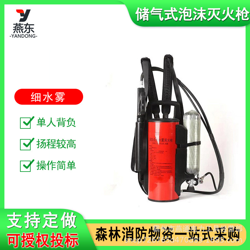 储气式泡沫灭火枪高压脉冲水雾水枪背负式消防灭火枪