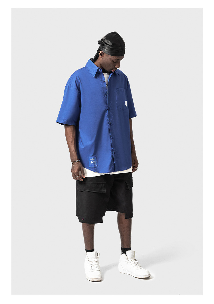 Versatile Unisex Short Sleeve Cotton Shirt - Image 3