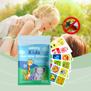 Wiieey Kidsren's Cartoon Anti-Mosquito Stickers for Home Travel Kidsren's Mosquito Bites Plant Repellent Essential Oil Stickers