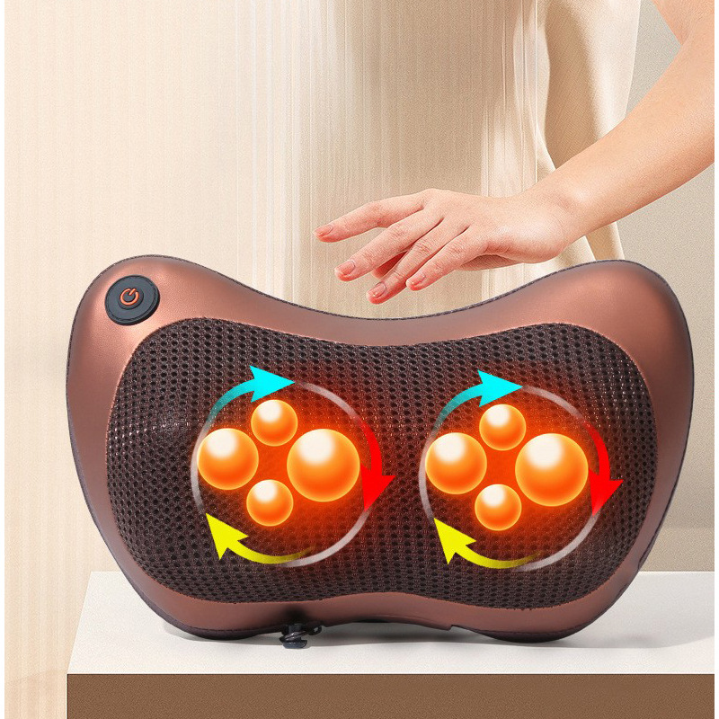 Masajeador de columna cervical Kangsong, cintura, hombros, espalda, almohada de masaje eléctrica para automóvil, compresa caliente multifuncional, cojín de masaje amasado