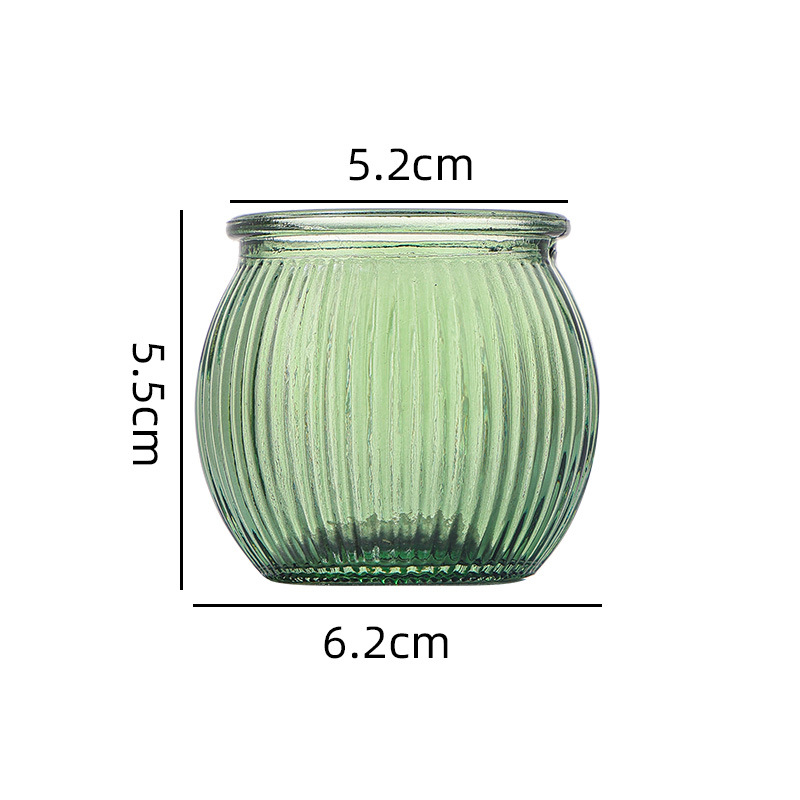 Amazon transfronterizo se especializa en candelabros de vidrio en relieve, juegos de candelabros de incienso de colores, tazas de velas a rayas, candelabros a rayas, estampados en Ling
