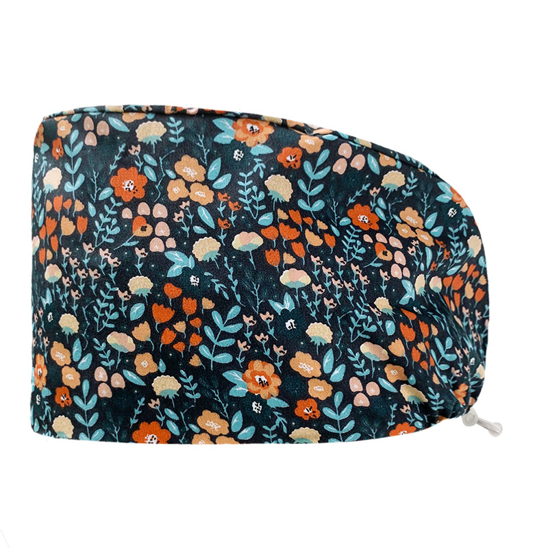 Gorro quirúrgico femenino puro algodón quirófano tapa especial enfermera pequeña flor tapa Estomatólogo tapa de trabajo dental atención médica