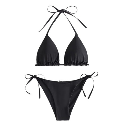 Swimsuits for women in summer sexy three-point bikini straps art test swimsuits European and American beach vacation hot springs