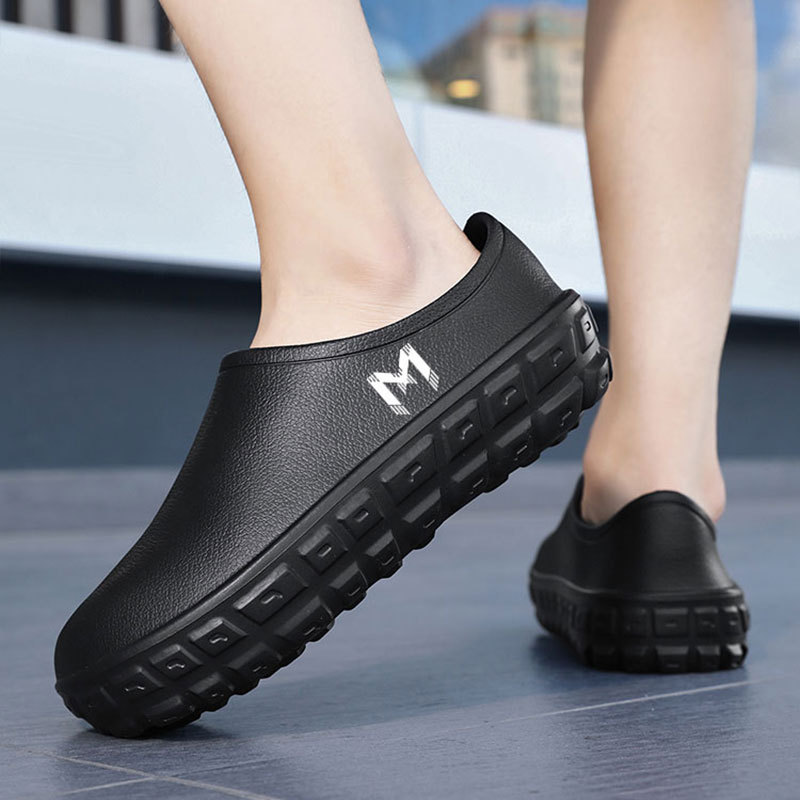 Zapatos de cocinero impermeables a prueba de agua y aceite de moda zapatillas de lluvia para hombres y mujeres zapatillas de jardinería al aire libre zapatos de protección laboral