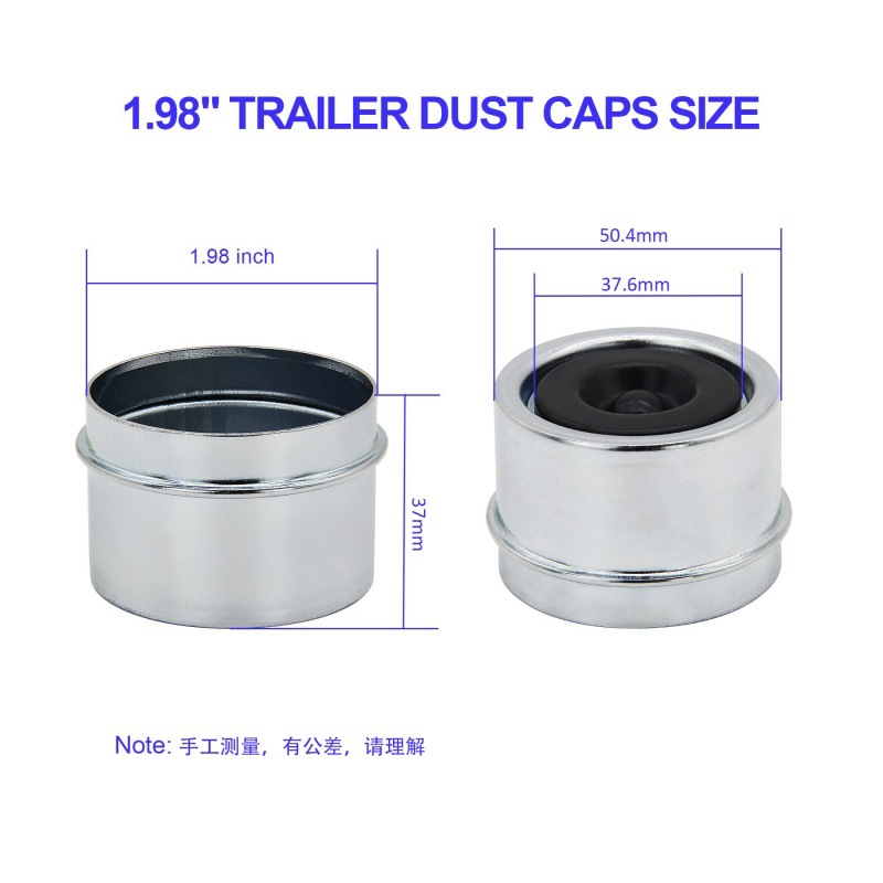 Trailer RV modification accessories trailer axle dust cover 1.98 inch grease cover hub bearing anti-sink cap