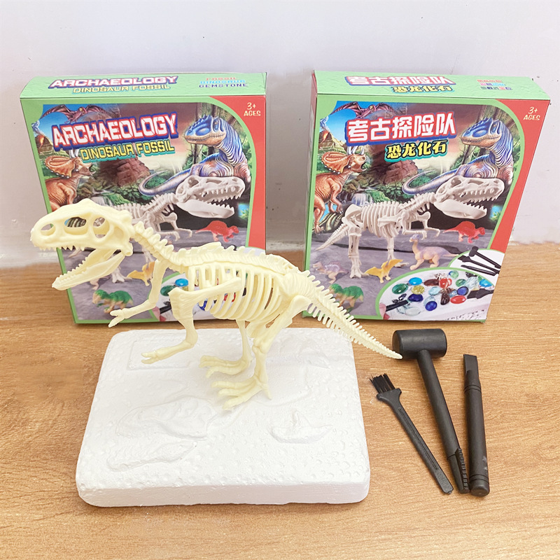 컬러 박스-티라노사우루스 골격 + 도구