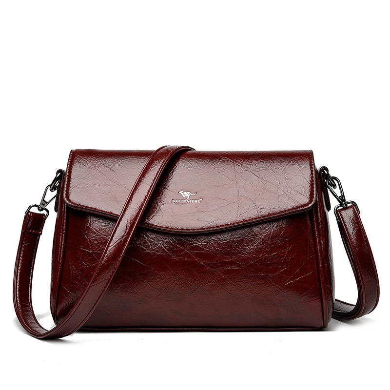 Borsa a tracolla in pelle lucida per donna borsa versatile_voghion.com