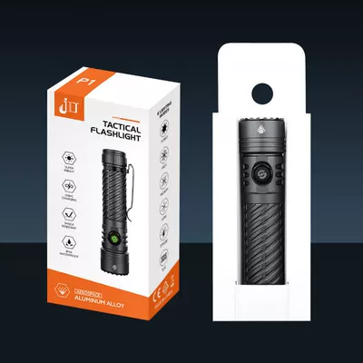 Lingfei JD-P1 High-Brightness Flashlight Rechargeable Portable Outdoor Household Aluminum Alloy Long-Range Cross-Border Wholesale In Stock (UV fənərlər) - jd-p1-meteorite-gray-battery-not-included