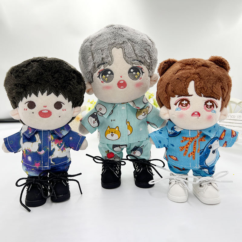 Muñeca de algodón 20cm15cm muñeca ropa muñeca camisa pijamas traje lindo en stock