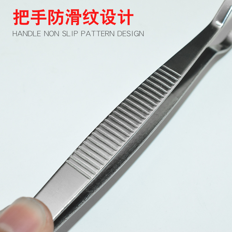 Pinzas redondas de acero inoxidable para experimentos de física, pinzas extendidas para tubos de ensayo, pinzas de cabeza redonda, resistentes a altas temperaturas, pinzas de enseñanza