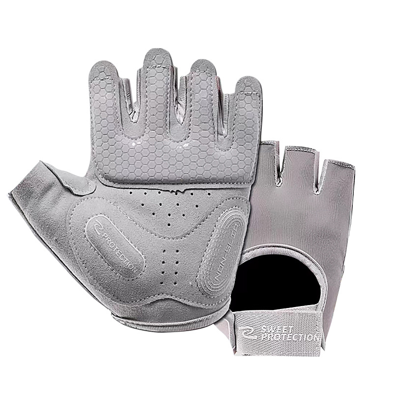 Medio dedo guantes deportivos de fitness Delgado transpirable absorbente de sudor antideslizante protector de mano entrenamiento barra horizontal montar al aire libre hombres y mujeres guantes