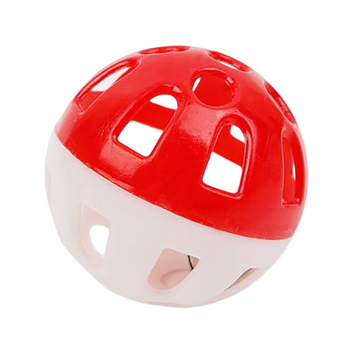 Cat toy manufacturer direct sales two-color plastic cat scratching ball cat self-pleasure interactive sounding bell ball cat toy