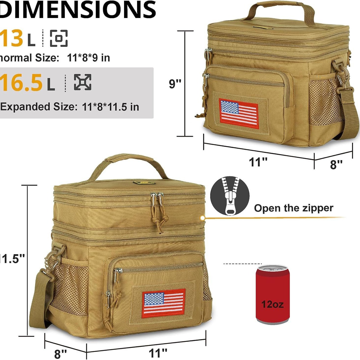 Hot sale bolsa de camuflaje al aire libre anti-desgarro poliéster aislamiento bolsa impermeable para picnic almacenamiento militar fan bolsa táctica al por mayor