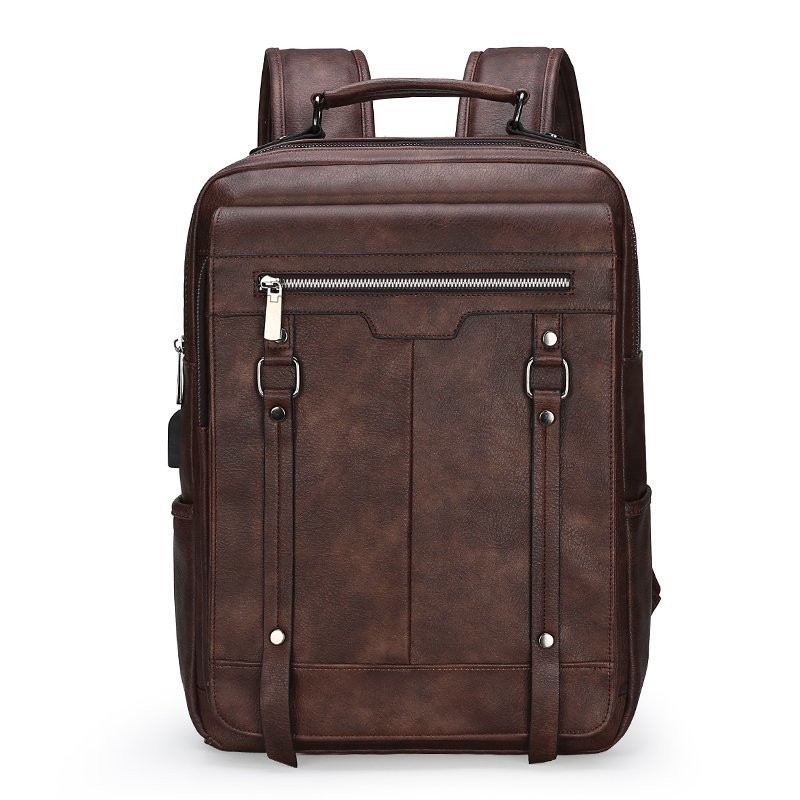 Men's casual single double shoulder men's backpack, fashionable and popular travel backpack_voghion.com