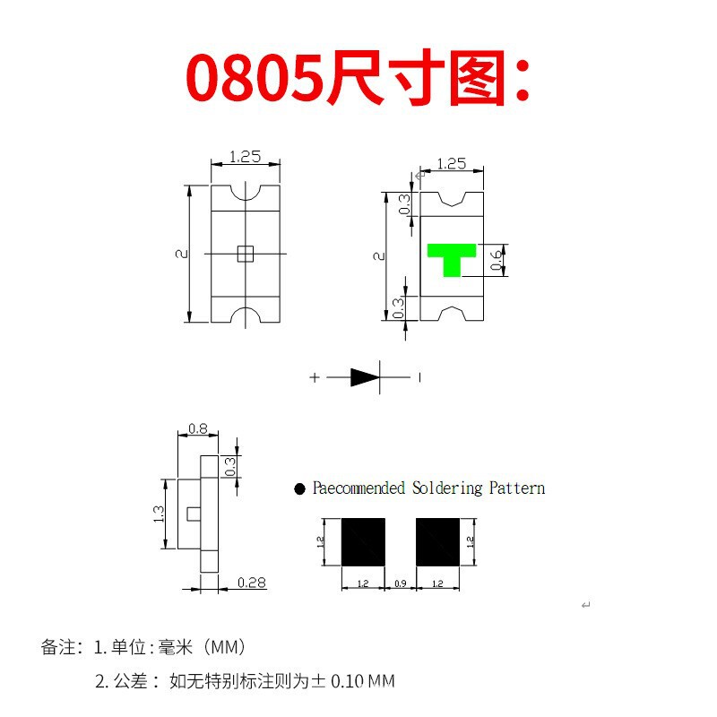 0603 高輝度 0402 LED ランプビーズ 0805 ミニチュア SMD 1206 発光ダイオードフルカラー|undefined